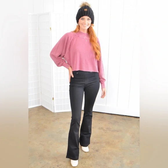 🆕FREE PEOPLE Dreamy Mulberry Fun Times Turtleneck - Picture 7 of 15